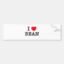 I Liebe-Bohne Auto Sticker