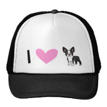 I Liebe-Boston-Terrier Truckerkappen