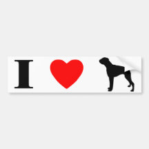 I Liebe-Boxer-Stoßaufkleber Autosticker