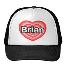 I Liebe Brian. Liebe I Sie Brian. Herz Baseball Kappe