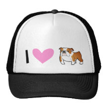 I Liebe-Bulldoggen Kappen
