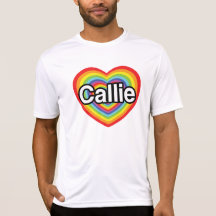 I Liebe Callie: Regenbogenherz Hemden