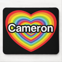 I Liebe Cameron: Regenbogenherz Mousepad