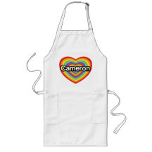 I Liebe Cameron: Regenbogenherz Schürze