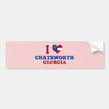 I Liebe Chatsworth, Georgia Autosticker