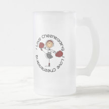I Liebe-Cheerleading Strichmännchen-Cheerleader Kaffee Tassen