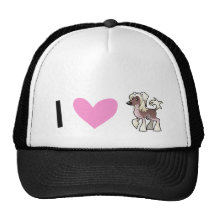I Liebe-Chinese Cresteds (unbehaart) Cap
