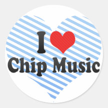 I Liebe-Chip-Musik Aufkleber