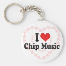 I Liebe-Chip-Musik Schlüsselbänder