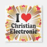 I Liebe christlich+Elektronisch Kühlschrankmagnete