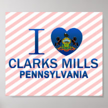 I Liebe Clarks Mühlen, PA Plakatdruck
