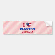 I Liebe Claxton, Georgia Autoaufkleber