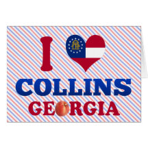 I Liebe Collins, Georgia Grußkarte