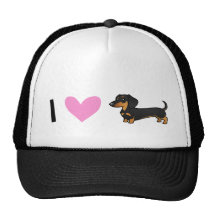 I Liebe-Dackeln (glatter Mantel) Baseballcaps