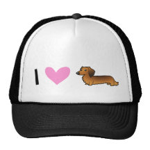 I Liebe-Dackeln (langhaarig) Baseball Kappen