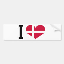 I Liebe Dänemark Autosticker