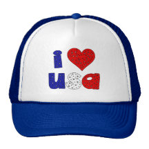 I Liebe der USA-Hut Trucker Mützen
