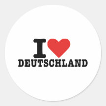 I Liebe Deutschland Runde Sticker