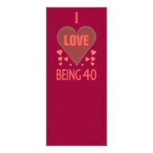 I Liebe, die 40 Jahre alt ist Individuelle Ankündigskarten