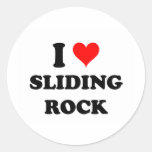 I Liebe, die Felsen Samoa-Inseln schiebt Runde Aufkleber