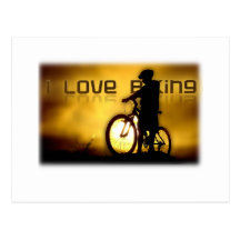 I Liebe, die glatte Fahrt radfährt Postkarten