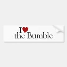 I Liebe die Hummel Autoaufkleber
