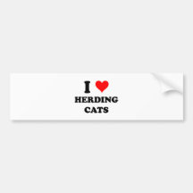 I Liebe, die Katzen in Herden lebt Autoaufkleber