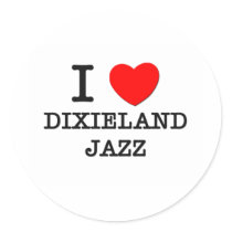 I Liebe Dixieland Jazz aufkleber