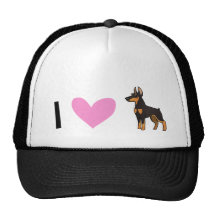 I Liebe-DobermannPinschers (spitze Ohren) Retro Cap