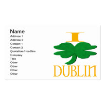 I Liebe Dublin Visitenkartenvorlage