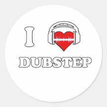 I Liebe Dubstep Runde Aufkleber
