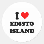 I Liebe Edisto Insel Runde Aufkleber