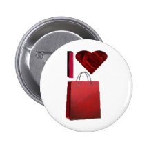 I Liebe-Einkauf Anstecknadelbuttons