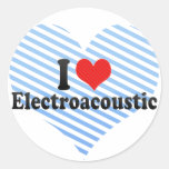 I Liebe Electroacoustic Runde Sticker