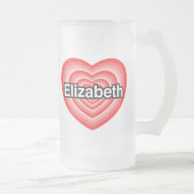 I Liebe Elizabeth. Liebe I Sie Elizabeth. Herz Kaffeehaferl