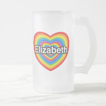 I Liebe Elizabeth. Liebe I Sie Elizabeth. Herz Tee Tassen