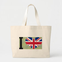 I Liebe England Leinentaschen