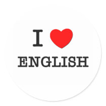 I Liebe ENGLISCH aufkleber