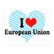 I Liebe-Europäer-Gewerkschaft Postkarte