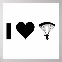 I Liebe-Fallschirmspringen Posterdruck