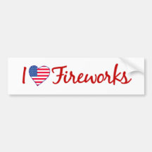 I Liebe-Feuerwerke Auto Sticker