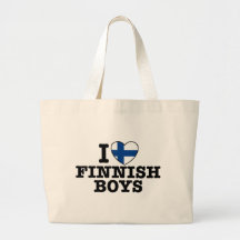 I Liebe-finnische Jungen Tasche