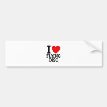 I Liebe-fliegendes Disc Auto Sticker
