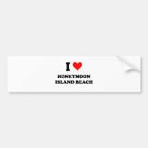I Liebe-Flitterwochen-Insel-Strand Florida Auto Sticker