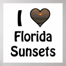 I Liebe-Florida-Sonnenuntergang-Plakat