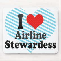 I Liebe-FluglinieStewardess Mousepads