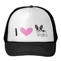 I Liebe-französische Bulldoggen Retrokult Cap