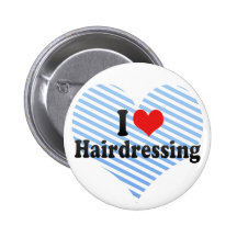 I Liebe-Frisur Anstecknadelbutton
