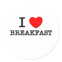 I Liebe-Frühstück aufkleber