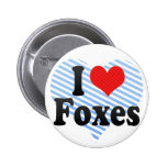 I Liebe-Füchse Anstecknadelbuttons